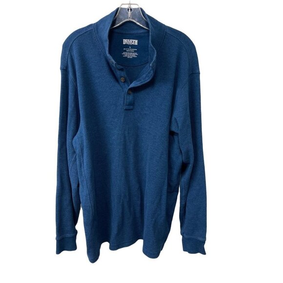 Duluth Trading Co Henley Shirt Mens Size Large 3 Button Up Long Sleeve - Picture 1 of 4